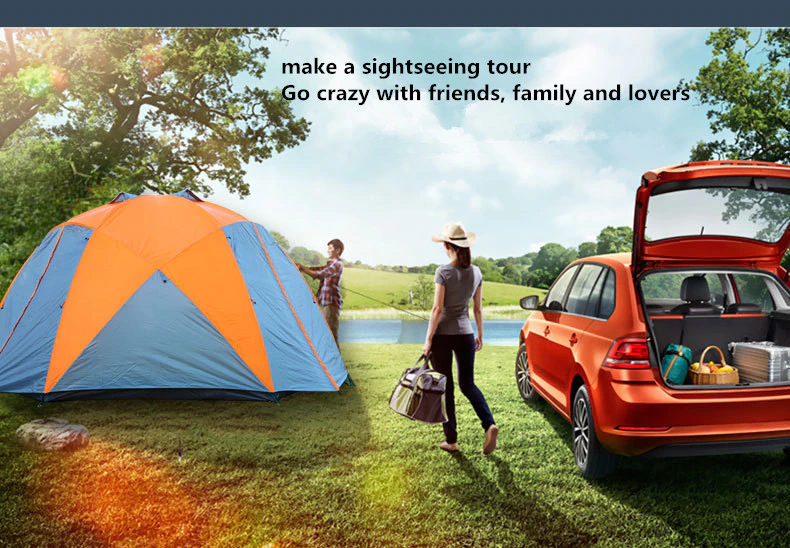 Cheap Goat Tents Person Outdoor Tent Fully Quick Opening Tents Waterproof Canopy Camping Hiking Tent Beach Family Travel Tools   